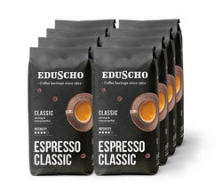 Eduscho Espresso Classic - 8x1 kg szemes, pörkölt kávé