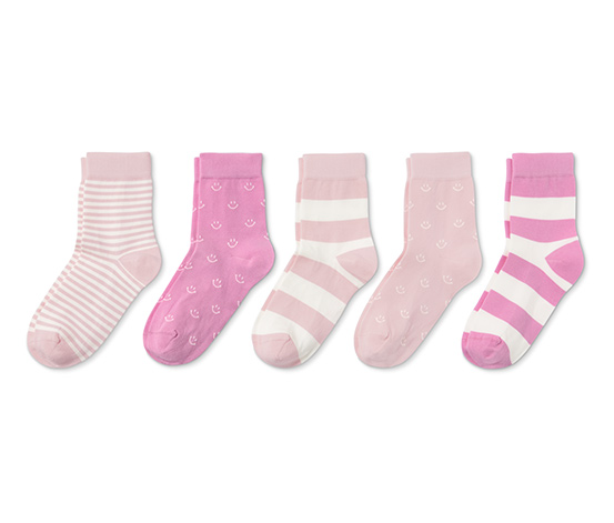 5 pár női zokni, mintás, bézs/rózsaszín 643197 a Tchibo-nál.