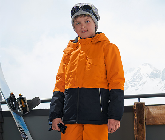 Fiú sí- és snowboard kabát, narancssárga 649630 a Tchibo-nál.