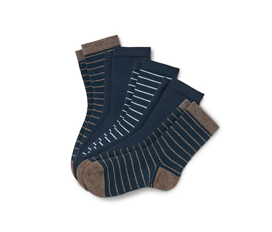 5 pár gyerek zokni szettben, csíkos, sötétkék/barna online bestellen bei  Tchibo 656985