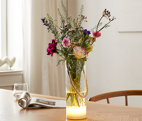 LED-es váza, kötéldíszítéssel online bestellen bei Tchibo 638073
