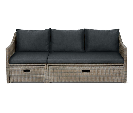 Kerti polyrattan kanapé, kihúzható, "Thore" online bestellen bei Tchibo  614932