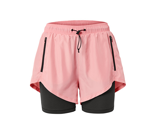 Női kétrétegű rövid futónadrág, rózsaszín online bestellen bei Tchibo 636841