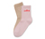 2 pár női zokni, feliratos, bézs/rózsaszín