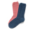 2 pár női puha zokni, csíkos, rózsaszín/kék